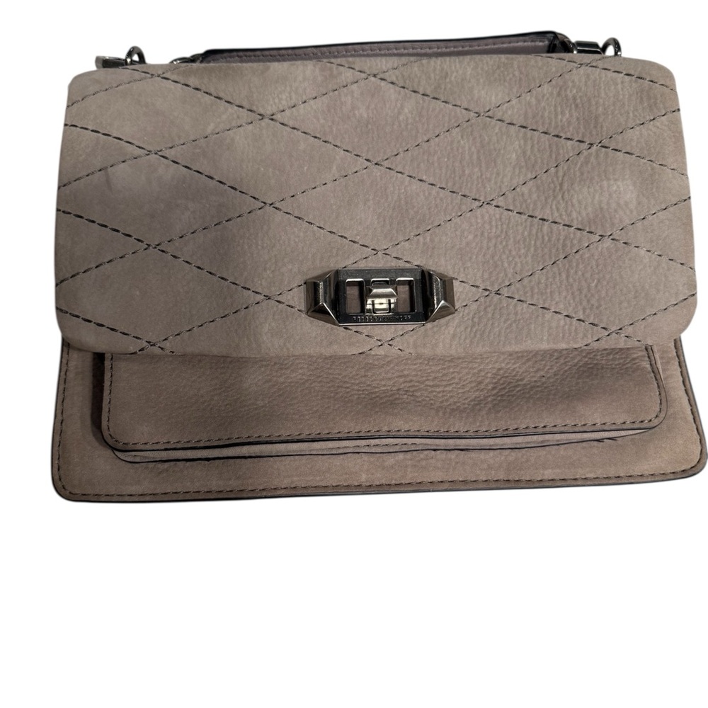 Rebecca Minkoff Small Je T'aime Leather Crossbody Bag Beige Purse